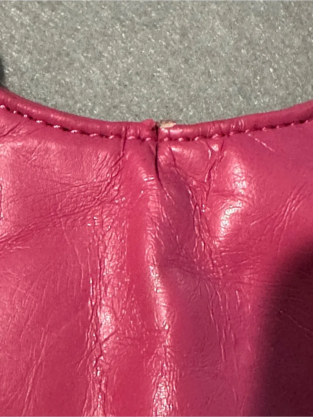 Fuchsia Crescent Hobo Shoulder Bag